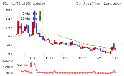 住石ホールディングスチャート