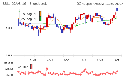 ゼビオホールディングスチャート