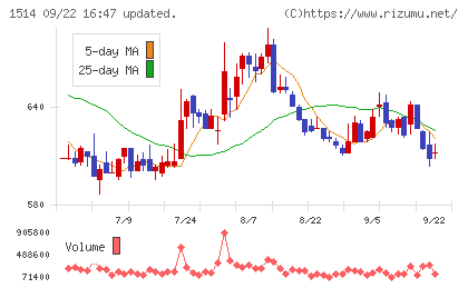 住石ホールディングスチャート
