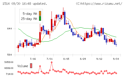 住石ホールディングスチャート