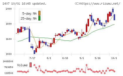 ウエストホールディングスチャート