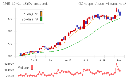 大同メタル工業チャート