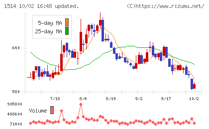 住石ホールディングスチャート