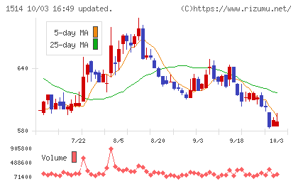 住石ホールディングスチャート