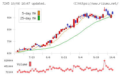 大同メタル工業チャート