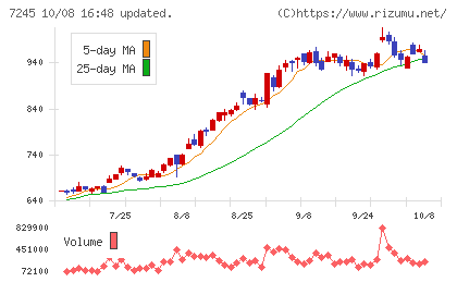 大同メタル工業チャート