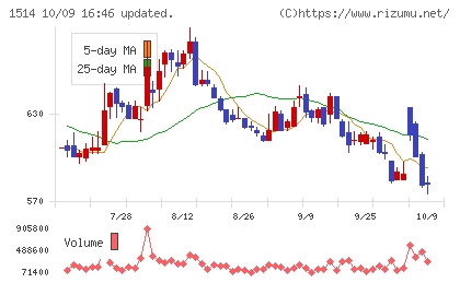 住石ホールディングスチャート