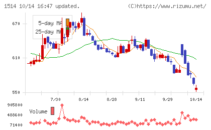 住石ホールディングスチャート