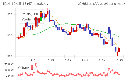 住石ホールディングスチャート