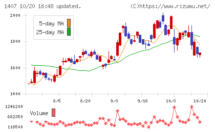 ウエストホールディングスチャート