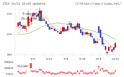 住石ホールディングスチャート