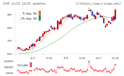 大同メタル工業チャート