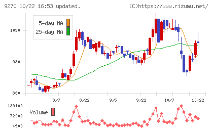 バリュエンスホールディングスチャート