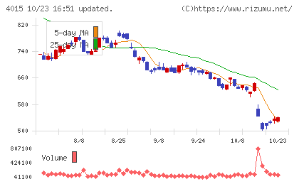 ペイクラウドホールディングスチャート