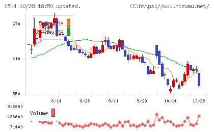 住石ホールディングスチャート