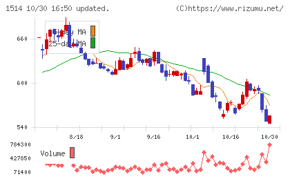 住石ホールディングスチャート