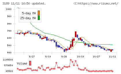 ＡＮＡＰホールディングスチャート
