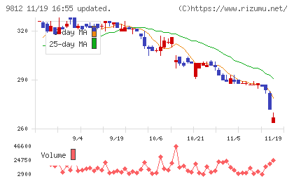 テーオーホールディングスチャート