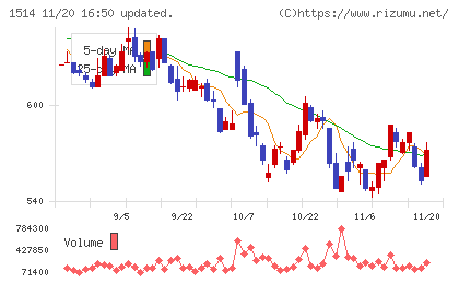 住石ホールディングスチャート