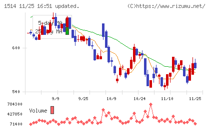 住石ホールディングスチャート