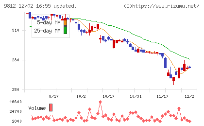 テーオーホールディングスチャート
