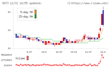ＫＯＺＯホールディングスチャート