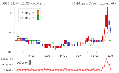 ＫＯＺＯホールディングスチャート