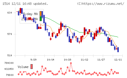 住石ホールディングスチャート