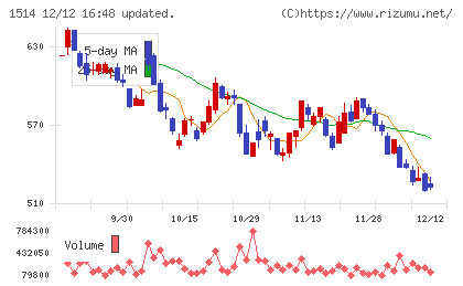住石ホールディングスチャート