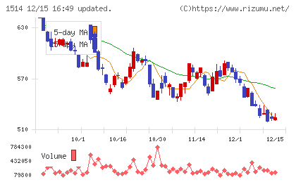 住石ホールディングスチャート