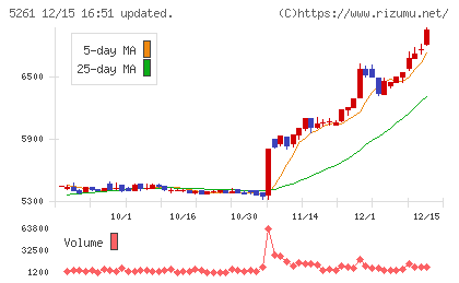 リソルホールディングスチャート