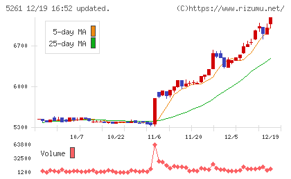 リソルホールディングスチャート