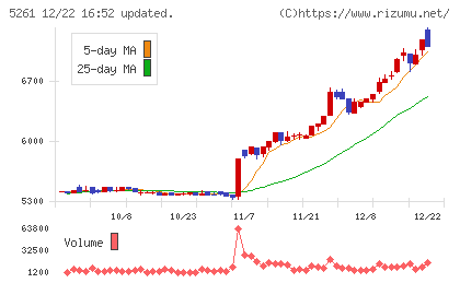 リソルホールディングスチャート