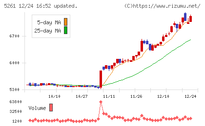 リソルホールディングスチャート