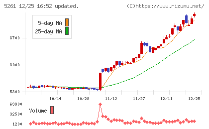 リソルホールディングスチャート