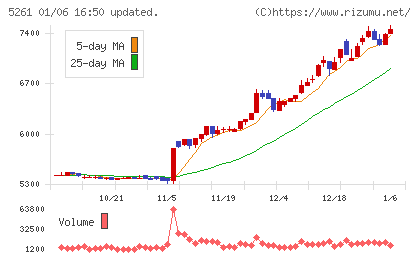 リソルホールディングスチャート