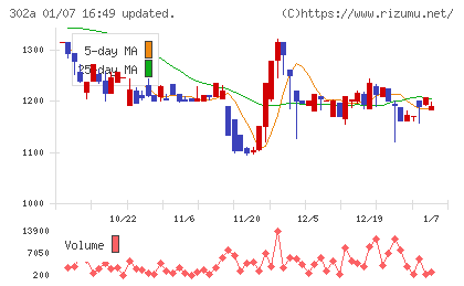 ビースタイルホールディングスチャート