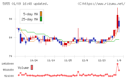 ワイズホールディングスチャート