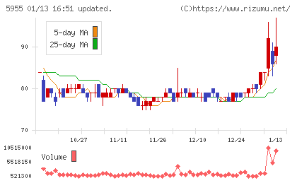 ワイズホールディングスチャート