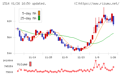 住石ホールディングスチャート