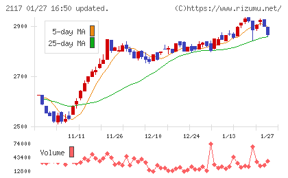 日新製糖ホールディングスチャート