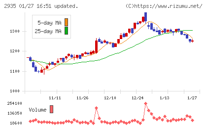 ピックルスホールディングスチャート