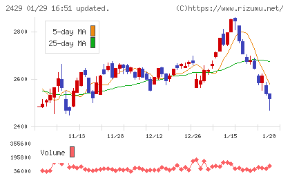 ワールドホールディングスチャート