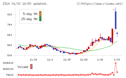 住石ホールディングスチャート