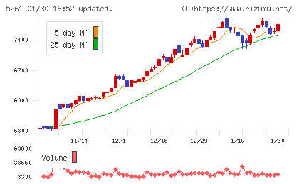 リソルホールディングスチャート