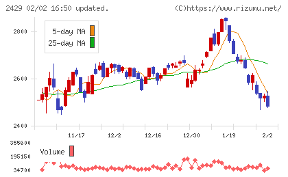ワールドホールディングスチャート