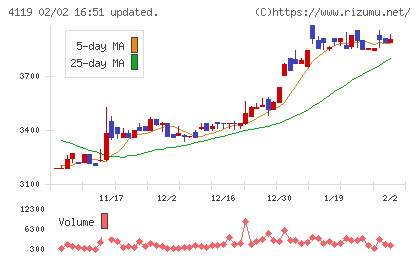 日本ピグメントホールディングスチャート