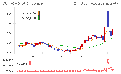 住石ホールディングスチャート