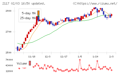 日新製糖ホールディングスチャート