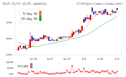 日本ピグメントホールディングスチャート